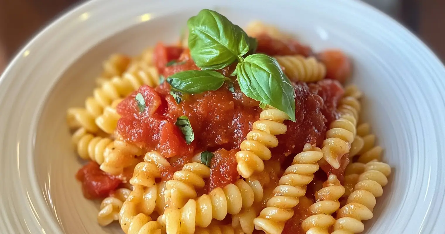  Cavatelli with Tomato Sauce and Basil