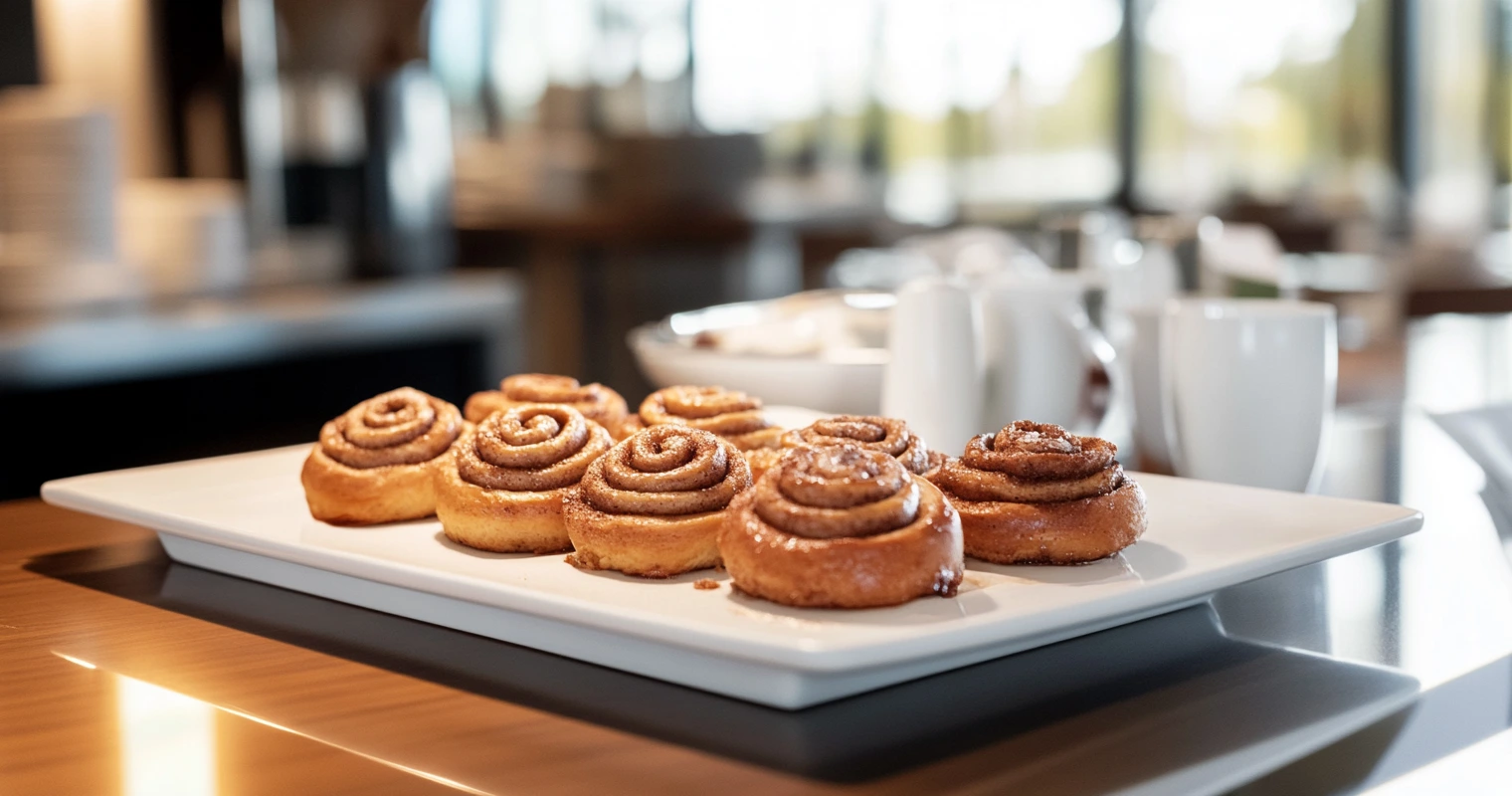 A platter of Rhodes Cinnamon Rolls ready to enjoy