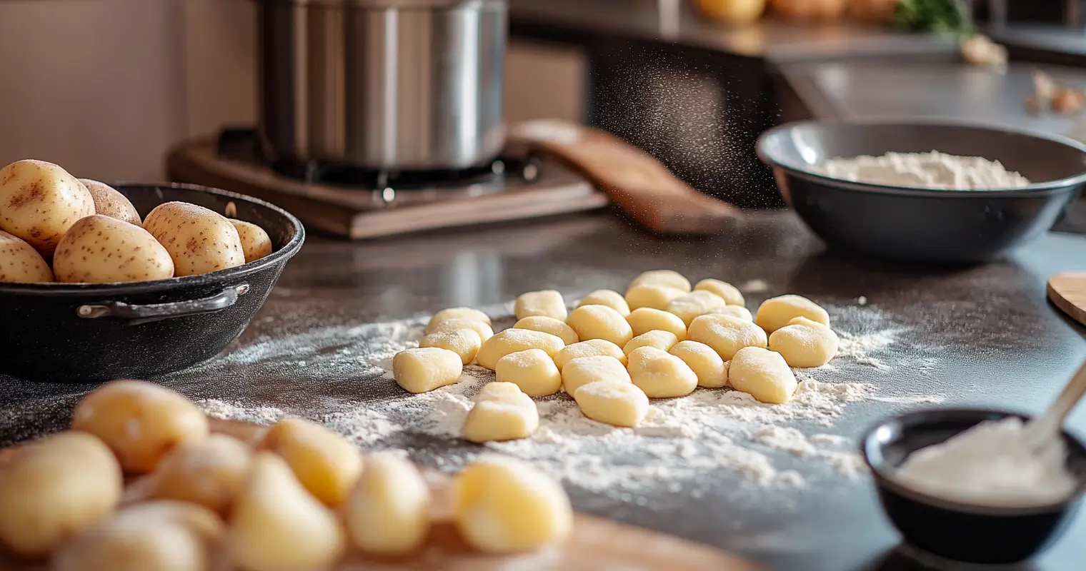 Gnocchi Dough with Flour and PotatoesGnocchi Dough with Flour and Potatoes