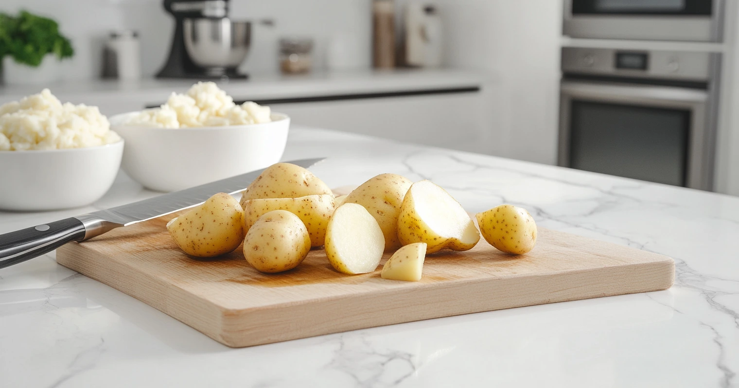 Yukon Gold Potatoes Preparation in a Modern Kitchen