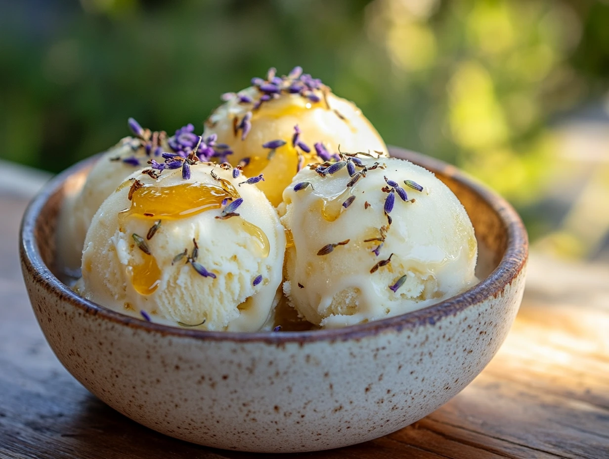 Lavender Honey Ice Cream Delight