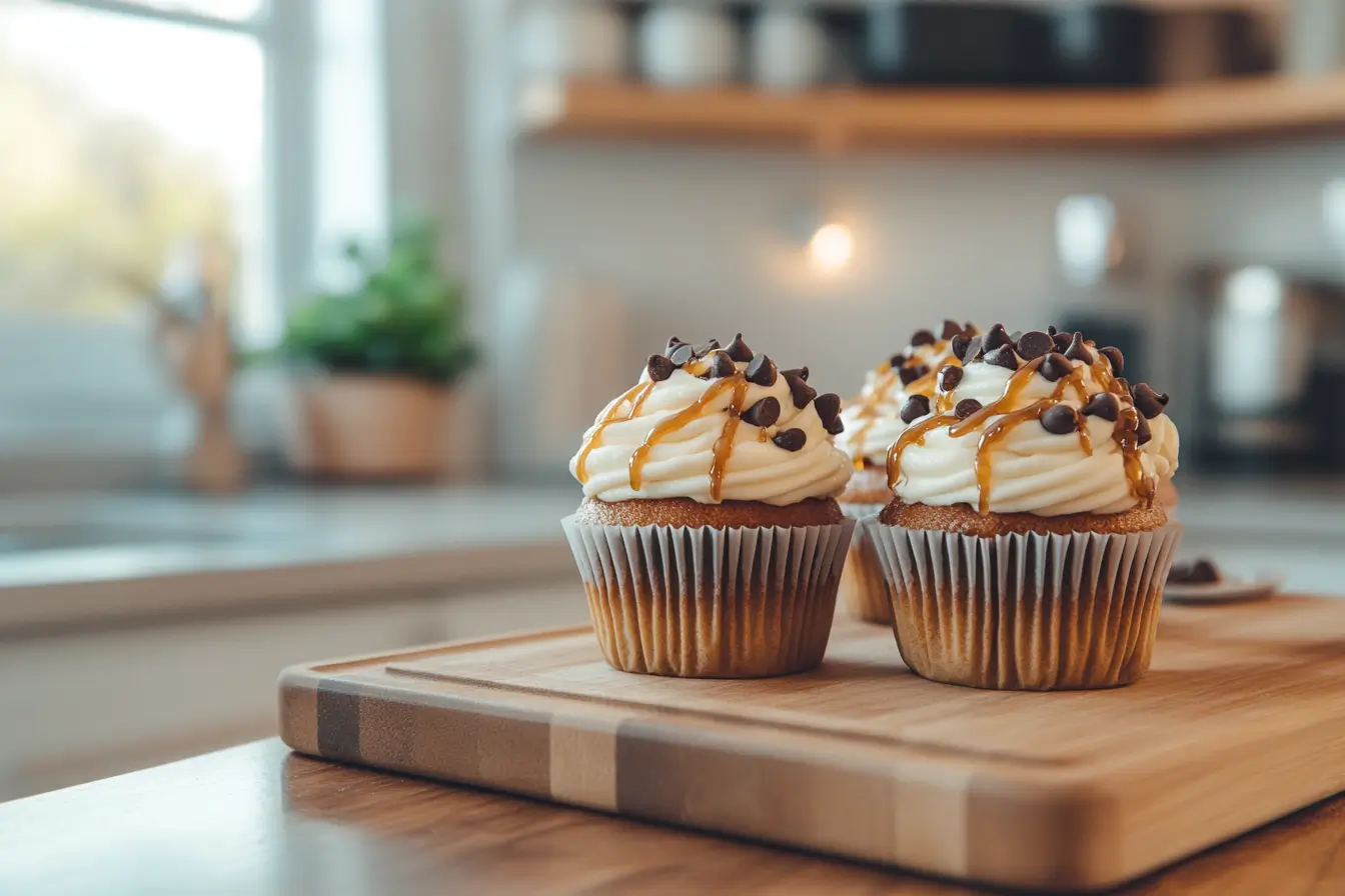 reshly baked slutty brownie cupcakes with gooey layers