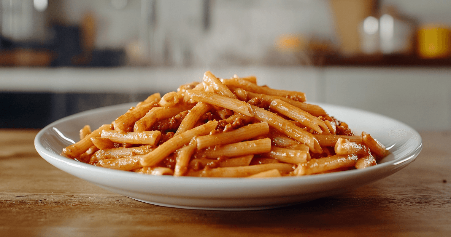 Strozzapreti pasta served with a rich ragu sauce