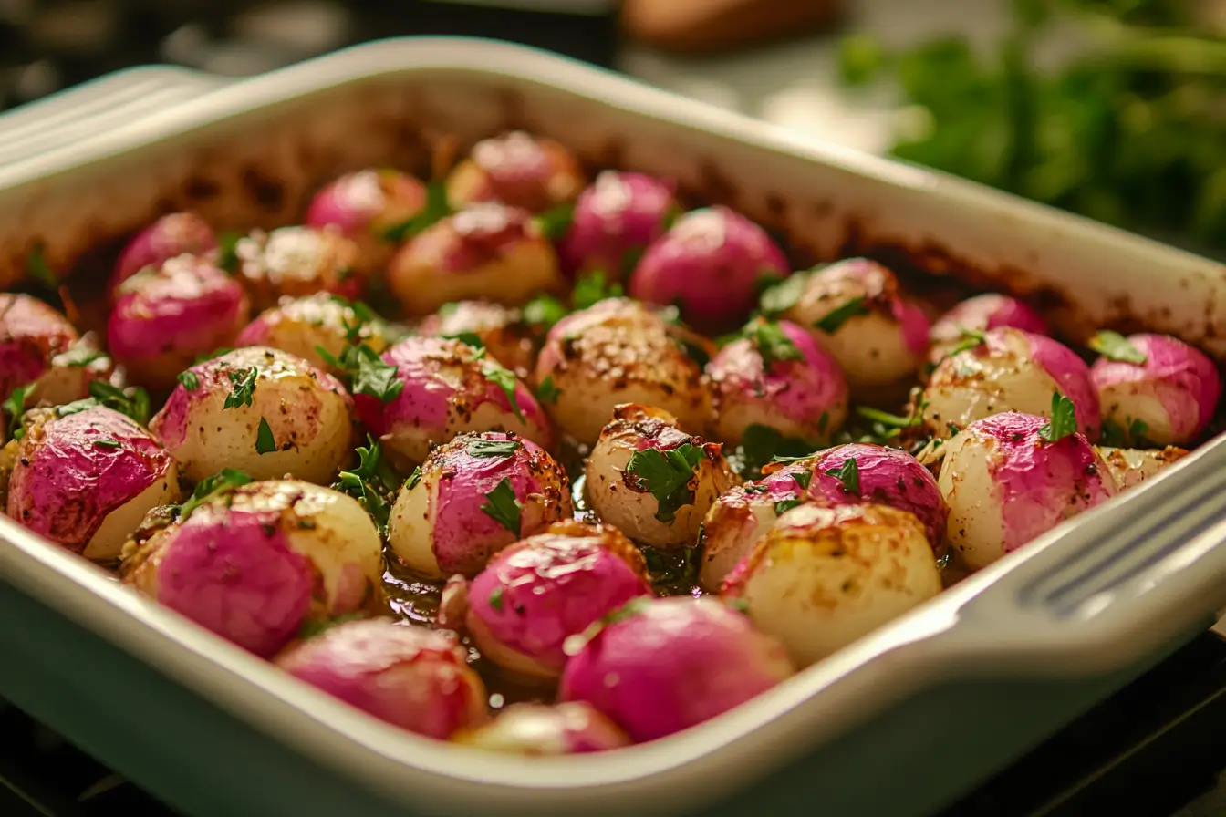 Roasted radishes