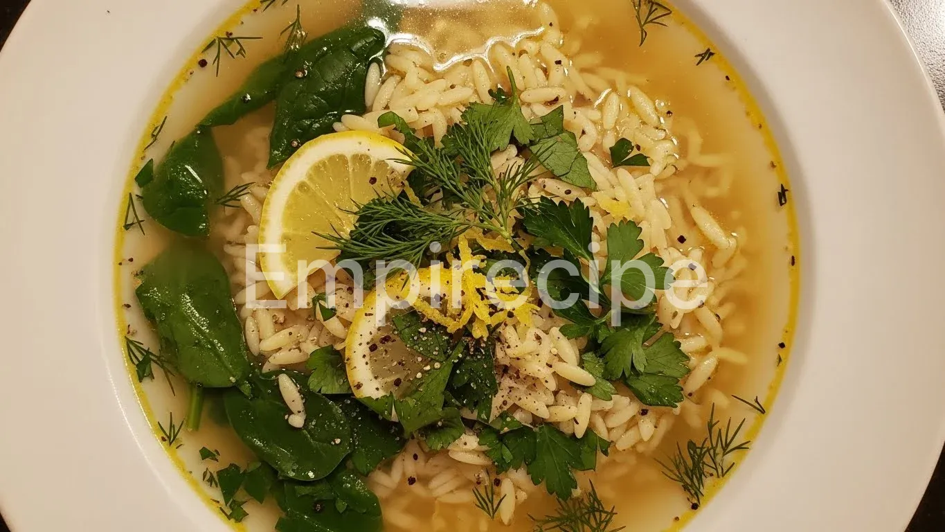Greek Lemon Orzo Soup