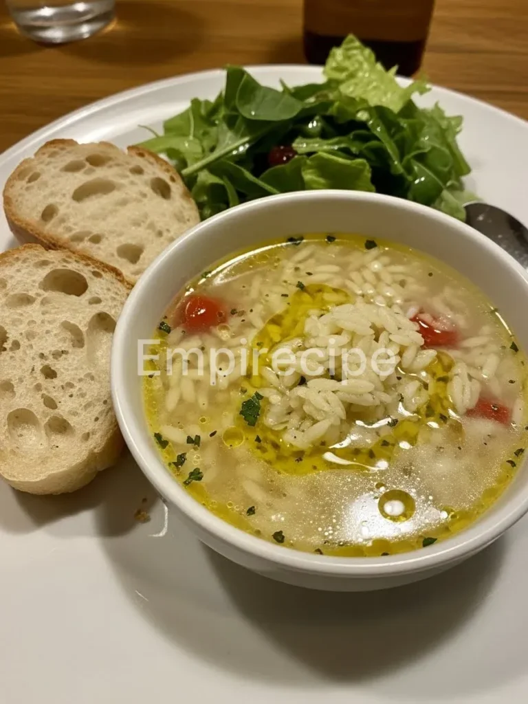Greek Lemon Orzo Soup