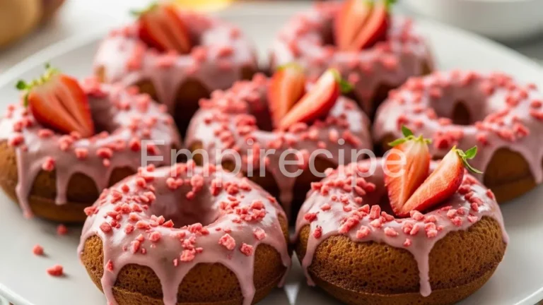 Baked Strawberry Donuts