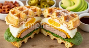Mini Waffle Breakfast Sandwiches