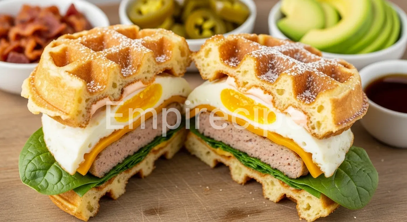 Mini Waffle Breakfast Sandwiches