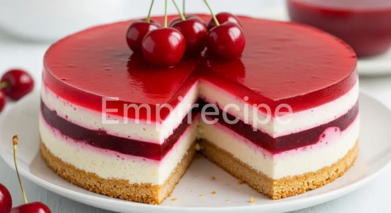 Cherry Gelatin Cream Cake