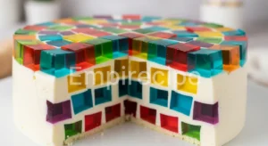 Stained Glass Gelatin Cake