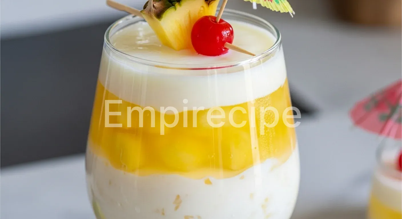 Piña Colada Layered Gelatin