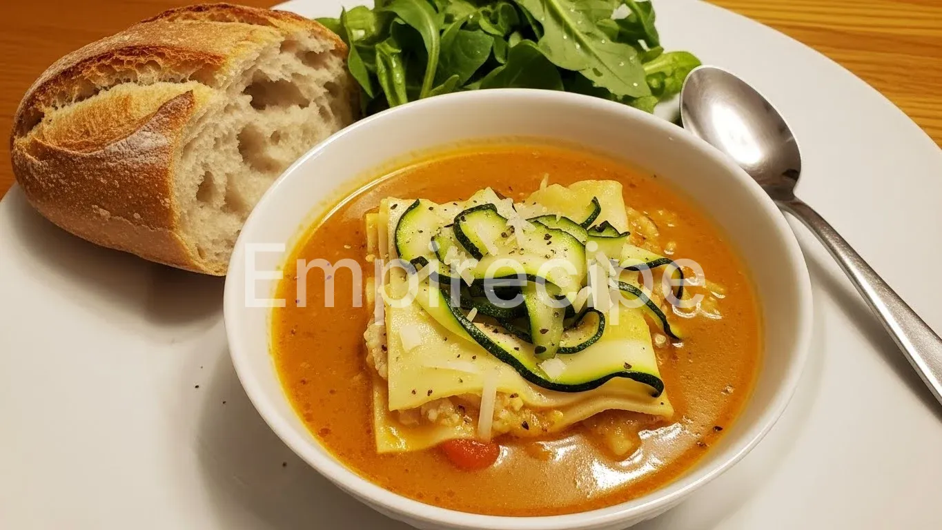 Zucchini Ribbon Lasagna Soup
