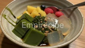 Matcha Anmitsu Gelatin Dessert