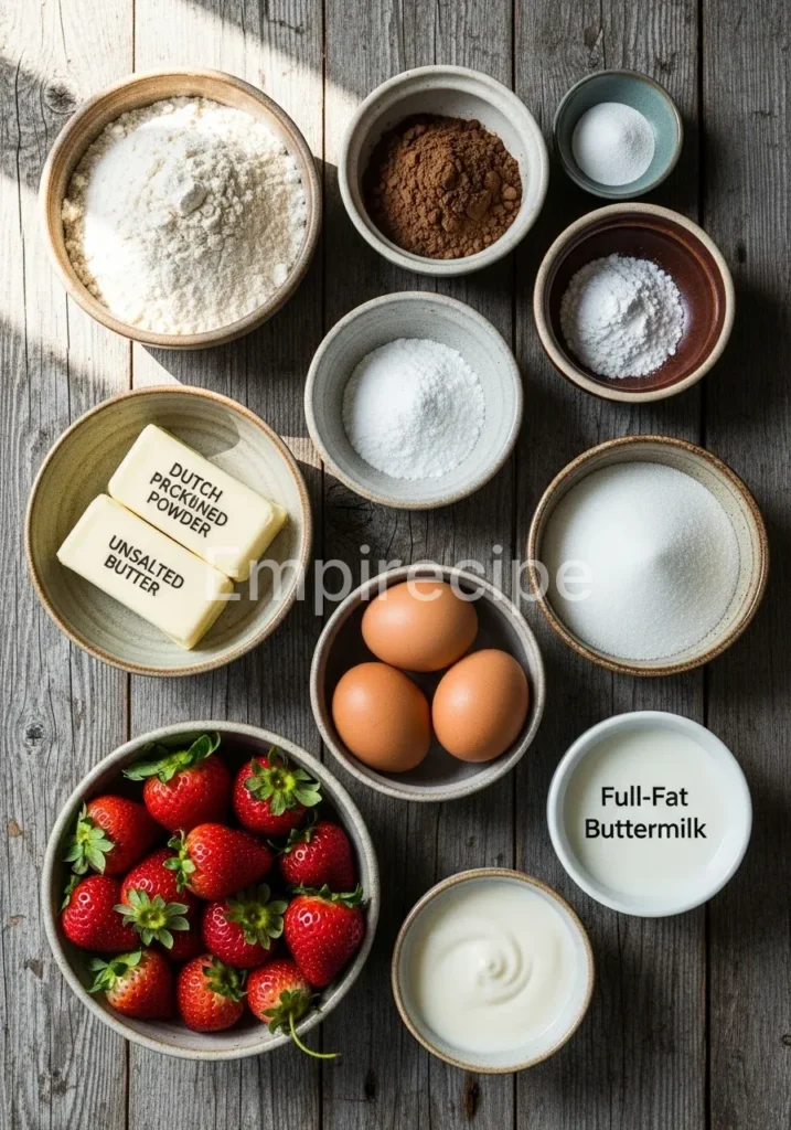 Chocolate Strawberry Heart Cake