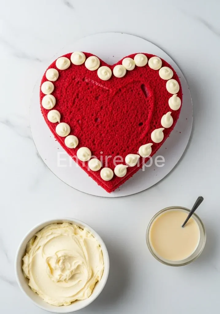 Heart Shaped Red Velvet Cake