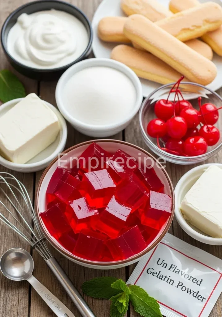 Cherry Gelatin Cream Cake