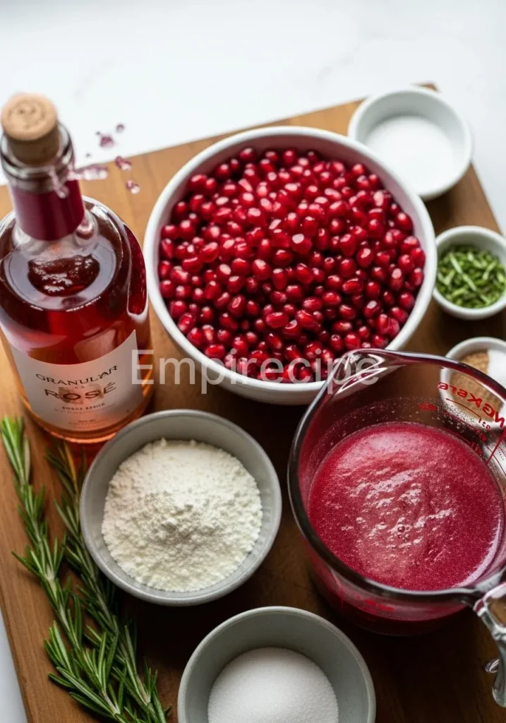 Pomegranate-Rosé Gelatin