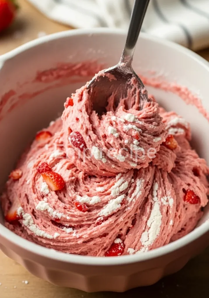 Strawberry Crinkle Cookies