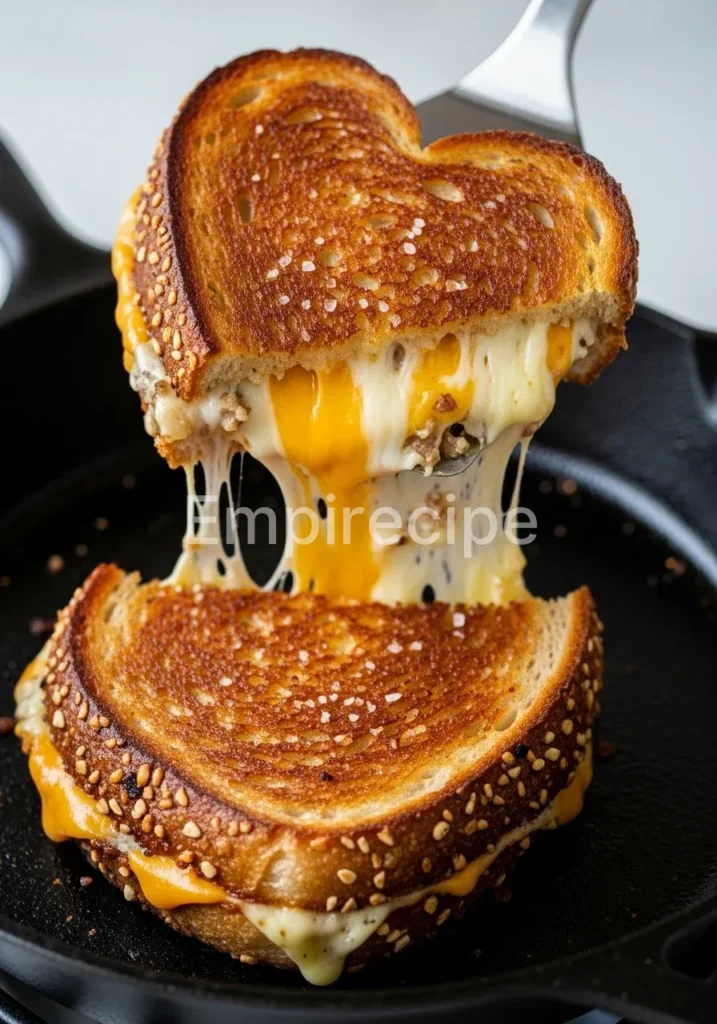 Heart Shaped Grilled Cheese