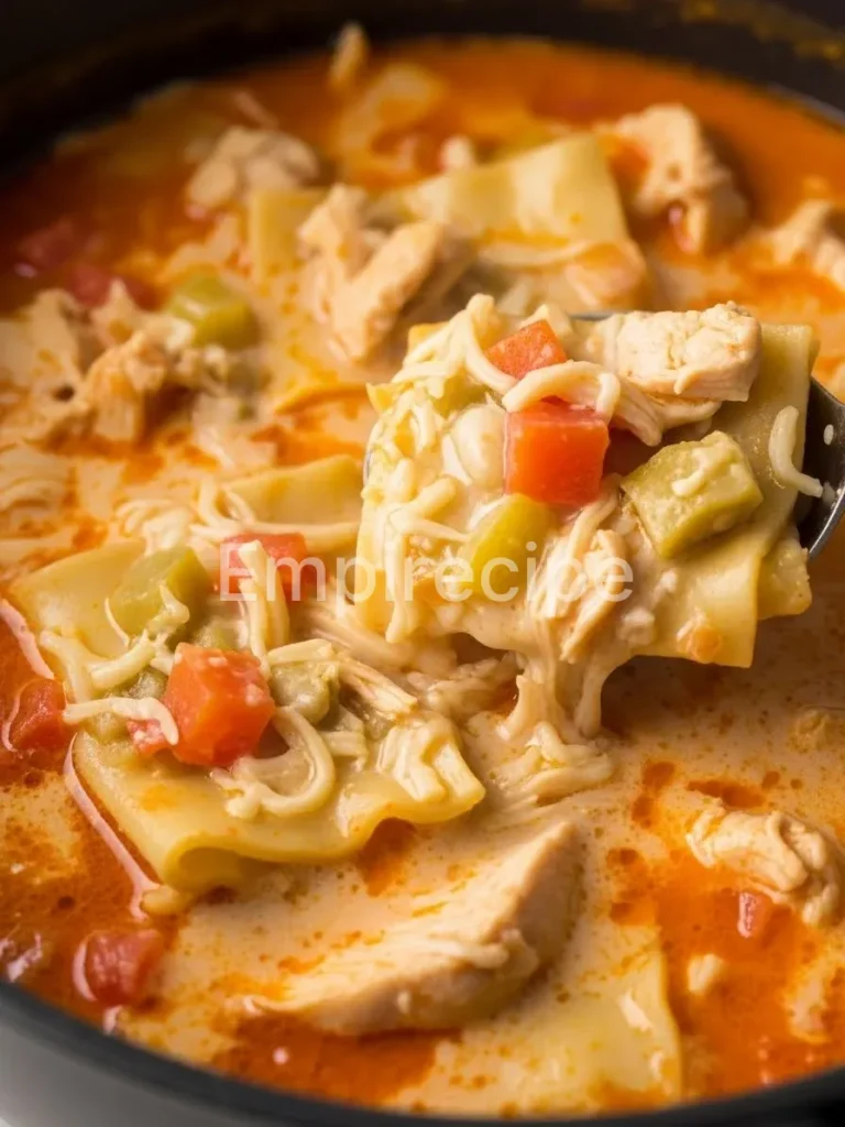 White Chicken Lasagna Soup