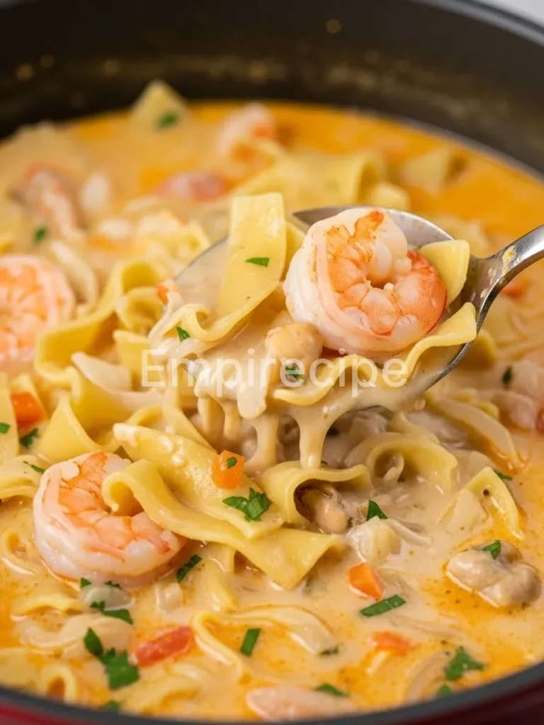 Creamy Seafood Lasagna Soup