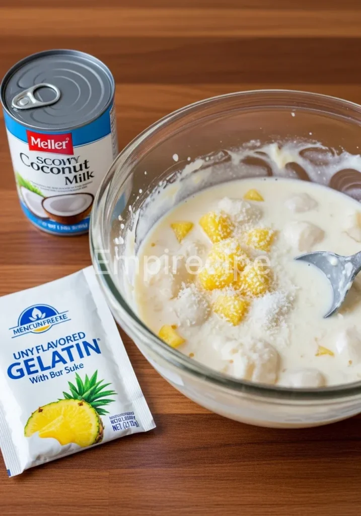 Piña Colada Layered Gelatin