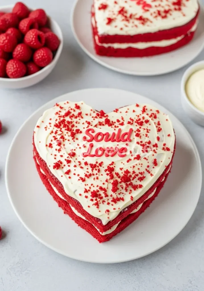 Heart Shaped Red Velvet Cake