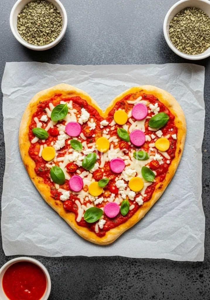 Valentine's Heart Pizza