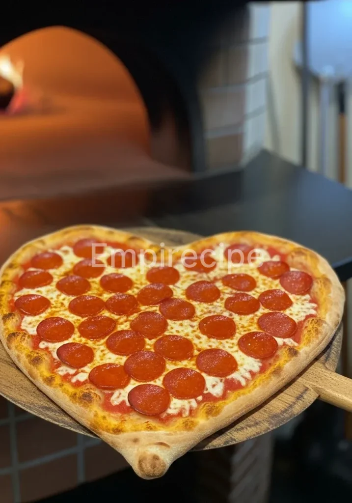 Heart Shaped Pepperoni Pizza