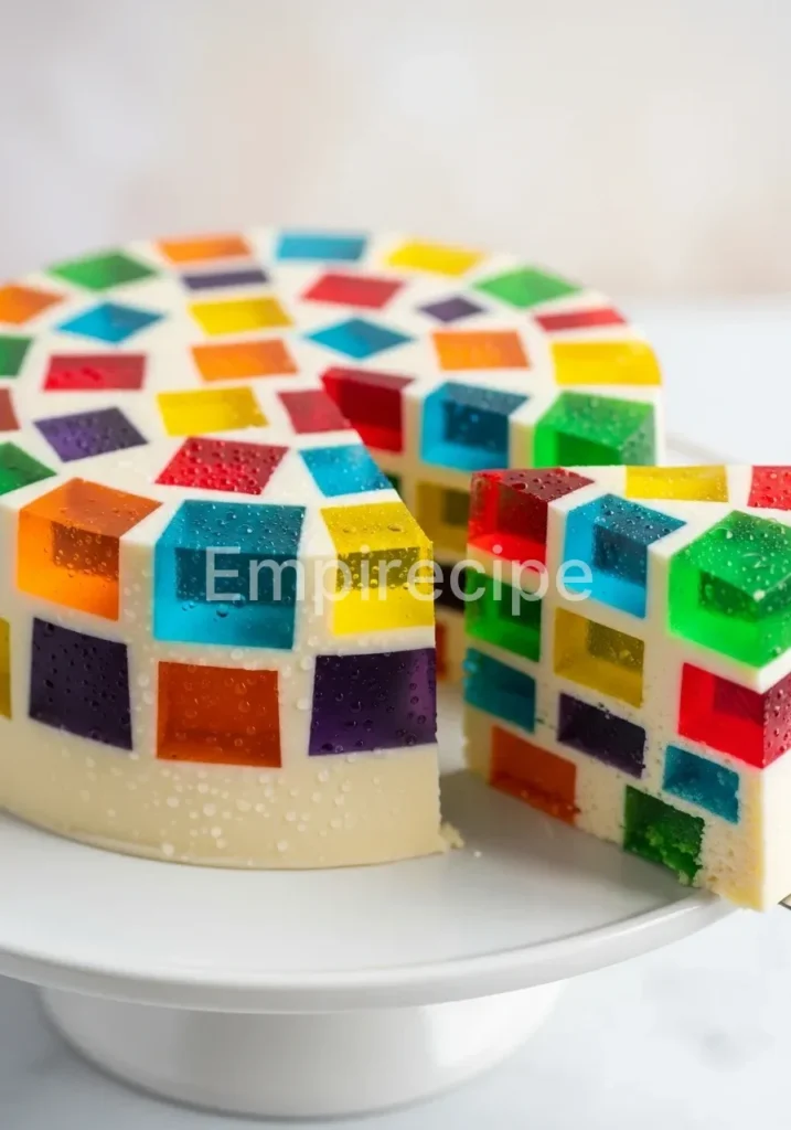 Stained Glass Gelatin Cake