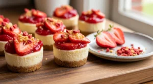 Strawberry Crunch Cheesecake Bites
