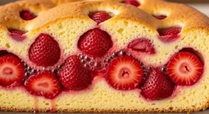 Impossible French Strawberry Cobbler