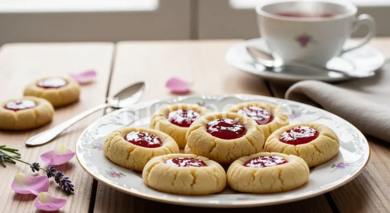 Flower Jam Thumbprint Cookies