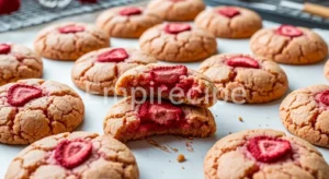 Chewy Strawberry Cookies