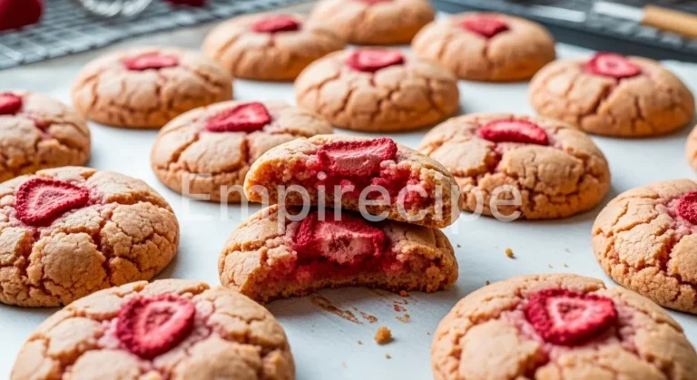 Chewy Strawberry Cookies