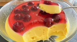 Creamy Mango Cherry Gelatin