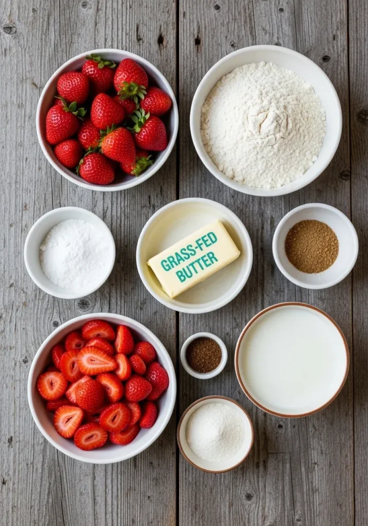Impossible French Strawberry Cobbler