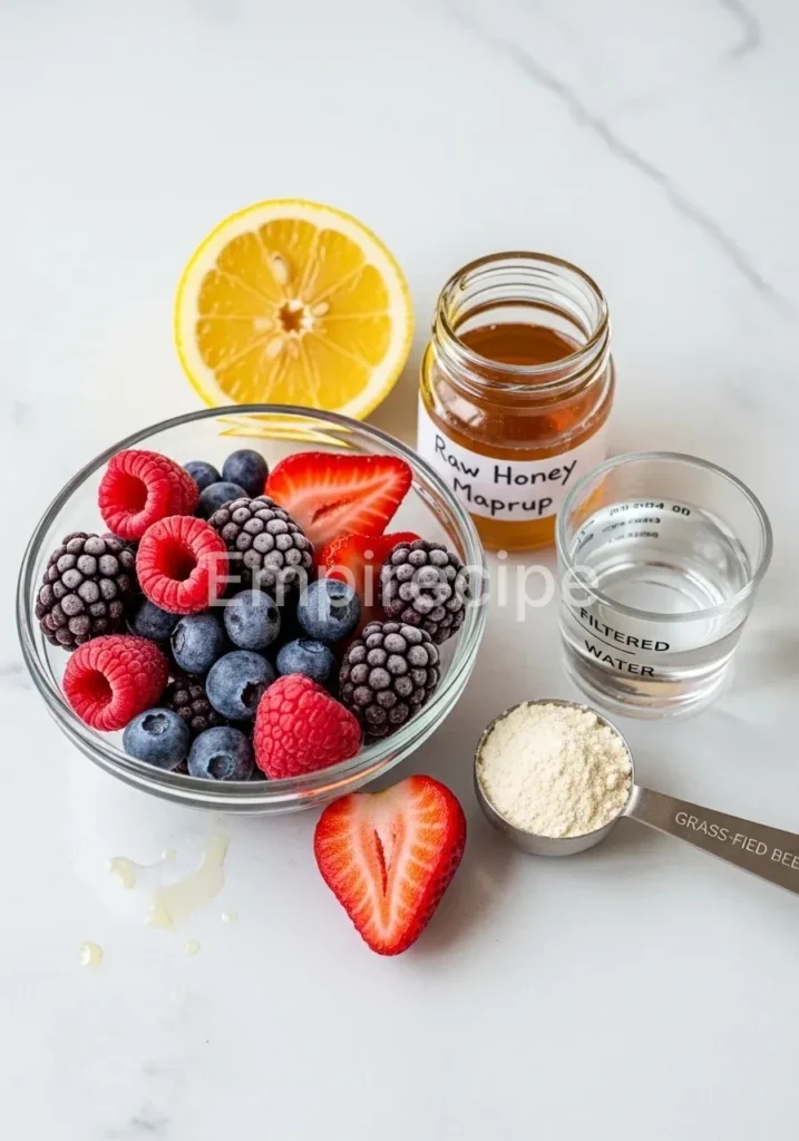 Homemade Berry Gelatin Squares
