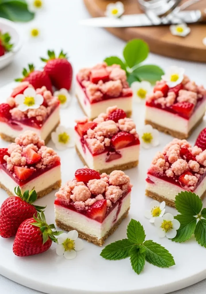Strawberry Crunch Cheesecake Bites