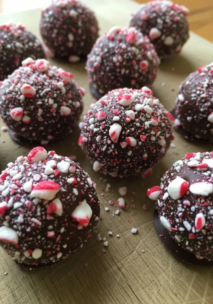 Peppermint Crunch Truffles