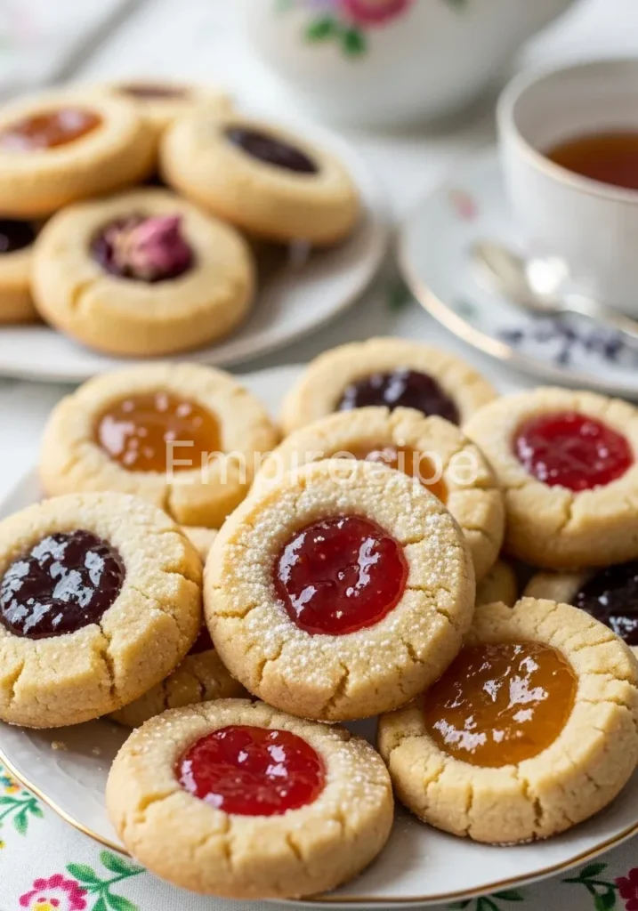 Flower Jam Thumbprint Cookies