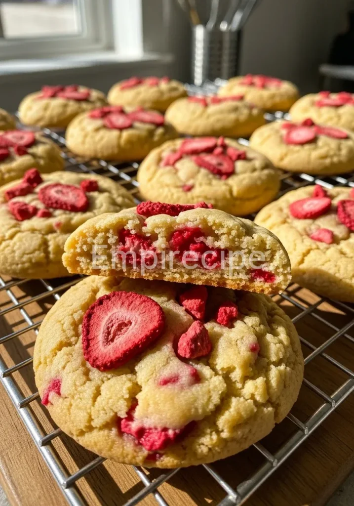 Chewy Strawberry Cookies
