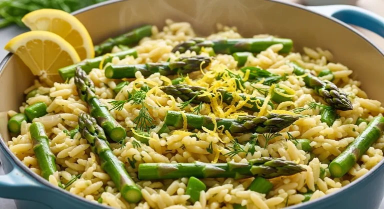 One Pot Orzo with Asparagus