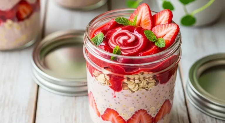 Strawberry Rhubarb Overnight Oats
