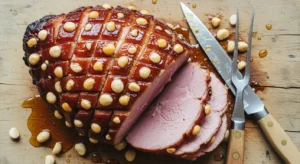 Honey Macadamia Glazed Ham