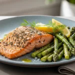 Oven-Roasted Salmon, Asparagus