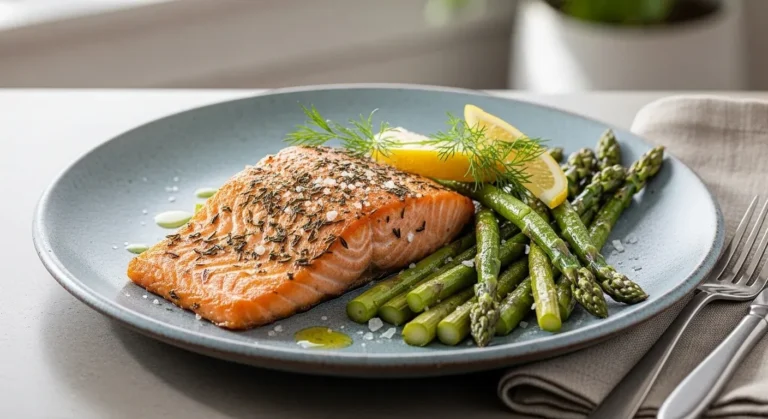 Oven-Roasted Salmon, Asparagus