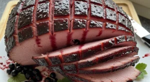 Black Currant Glazed Ham