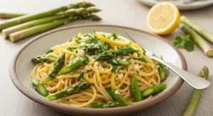 Asparagus Lemon Garlic Pasta